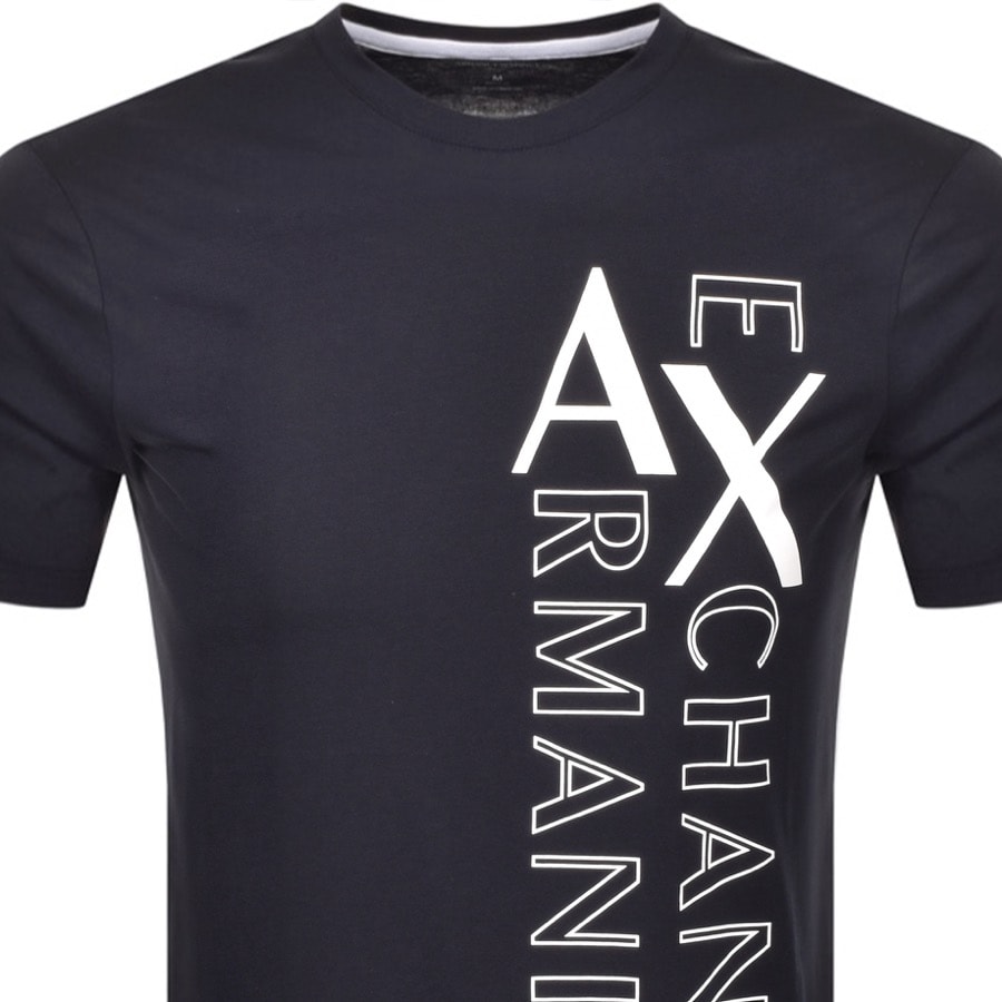 Alternative Image for ProductArmani Exchange Crew Neck Logo T Shirt Navy2